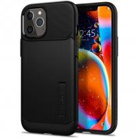 Spigen Slim Armor kryt so stojančekom pre iPhone 12 Pro Max - čierny