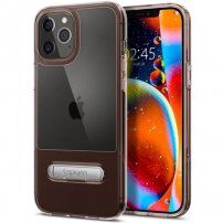 Spigen Slim Armor Essential kryt so stojančekom pre iPhone 12 Pro Max - ružový