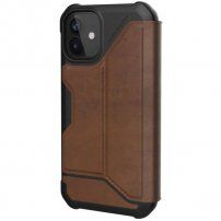 UAG Metropolis LTHR flipové puzdro pre iPhone 12 mini - hnedé
