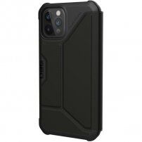 UAG Metropolis SATN flipové puzdro pre iPhone 12 / 12 Pro - čierne