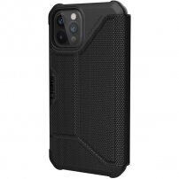 UAG Metropolis FIBR flipové puzdro pre iPhone 12 / 12 Pro - čierne