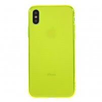 Neónový kryt z mäkkého plastu pre iPhone X / XS - žltý