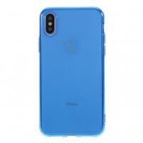 Neónový kryt z mäkkého plastu pre iPhone X / XS - modrý
