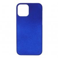 Pogumovaný matný kryt pre iPhone 12 mini - tmavomodrý