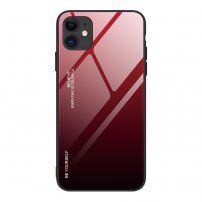 Kryt so sklenenou zadnou stranou pre iPhone 12 Pro Max - červený