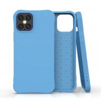 Matný mäkký kryt pre iPhone 12 / 12 Pro - modrý