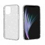 Transparentný kryt s trblietkami pre iPhone 12 Pro Max - strieborný