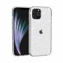 Transparentný kryt s trblietkami pre iPhone 12 Pro Max - strieborný