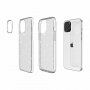 Transparentný kryt s trblietkami pre iPhone 12 Pro Max - strieborný
