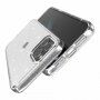 Transparentný kryt s trblietkami pre iPhone 12 Pro Max - strieborný