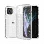 Transparentný kryt s trblietkami pre iPhone 12 mini - strieborný