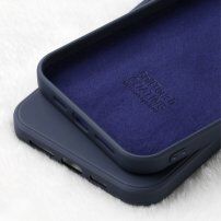 X-Level hladký silikónový kryt pre iPhone 12 mini - tmavomodrý