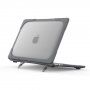 Nárazuvzdorný kryt s vyklápacími nožičkami pre MacBook Pro 13" (A2251 / A2289 / A2338) - sivý
