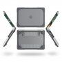 Nárazuvzdorný kryt s vyklápacími nožičkami pre MacBook Pro 13" (A2251 / A2289 / A2338) - sivý