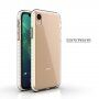 Transparentný kryt s farebným rámom z mäkkého plastu pre iPhone XR - biely