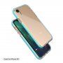 Transparentný kryt s farebným rámom z mäkkého plastu pre iPhone XR - biely
