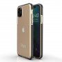 Transparentný kryt s farebným rámom z mäkkého plastu pre iPhone 11 Pro Max - čierny