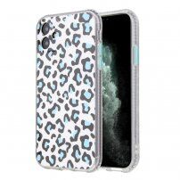 Kryt s leopardím vzorom pre iPhone 11 Pro Max - modrý