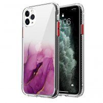 Mramorovaný kryt odolný proti poškrabaniu pre iPhone 11 Pro Max - fialový