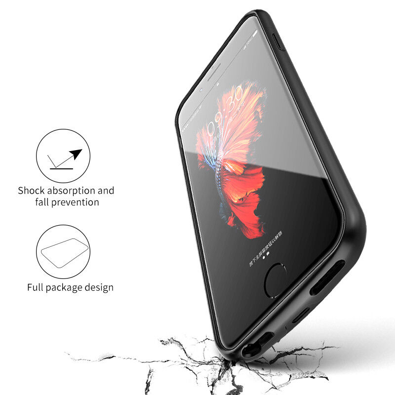 Kryt s externou batériou 4000 mAh pre iPhone 6 / 6S / 7 / 8 / SE (2020/2022) - čierny
