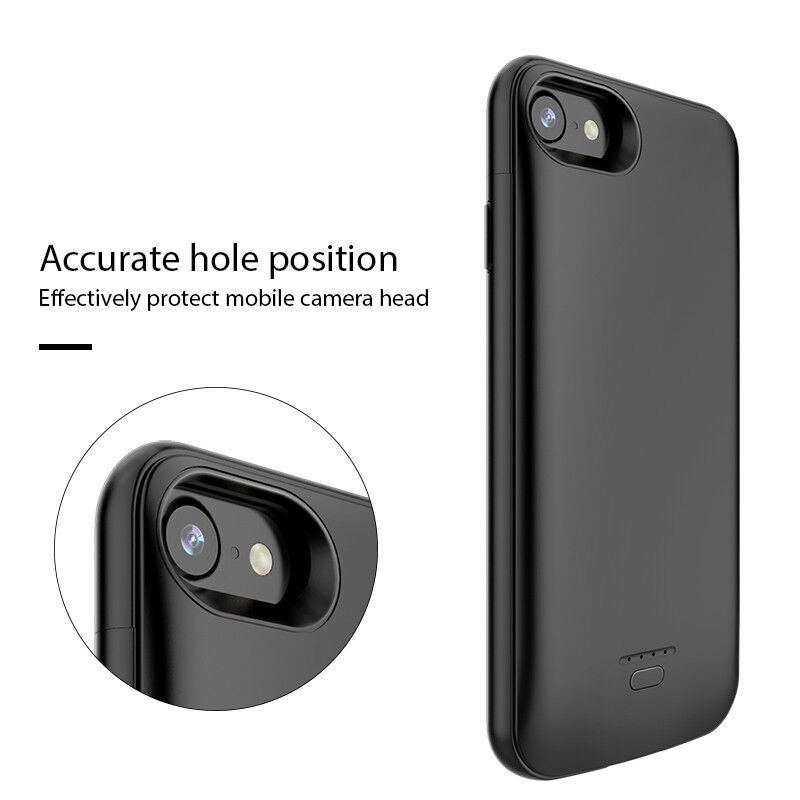 Kryt s externou batériou 4000 mAh pre iPhone 6 / 6S / 7 / 8 / SE (2020/2022) - čierny