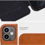 Nillkin Qin peňaženkové puzdro z PU kože pre iPhone 12 mini - červené