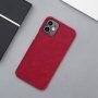 Nillkin Qin peňaženkové puzdro z PU kože pre iPhone 12 mini - červené