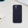 Nillkin Qin peňaženkové puzdro z PU kože pre iPhone 12 / 12 Pro - tmavomodré