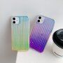Vrúbkovaný meňavý kryt s metalickým leskom pre iPhone 12 mini - zelený