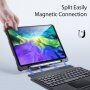 DUX DUCIS puzdro s klávesnicou, touchpadom a priestorom na Apple Pencil pre iPad Air 4 (2020) / Air 5 (2022) / Pro 11" (2018-2022) - čierne