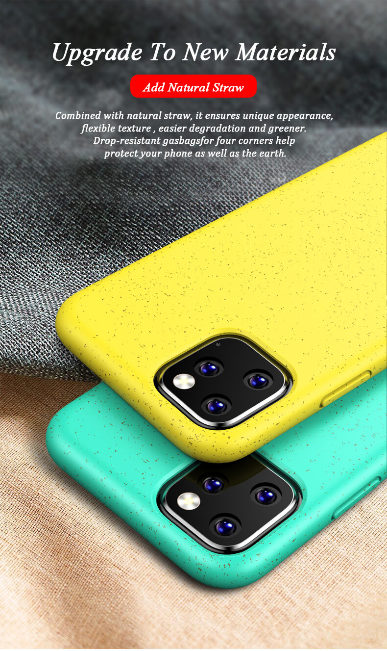 Matný ekologicky rozložiteľný kryt pre iPhone 11 Pro Max - modrý