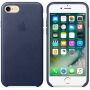 Originálny kožený kryt pre Apple iPhone 7 – polnočne modrý