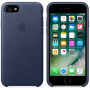 Originálny kožený kryt pre Apple iPhone 7 – polnočne modrý