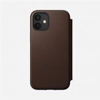 Nomad Folio Leather kožené flipové puzdro pre iPhone 12 mini - hnedé