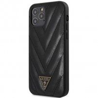 Guess V Quilted kryt pre iPhone 12 Pro Max - čierny