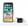 Belkin Boost Charge 2v1 bezdrôtová nabíjacia stanica 7.5 W pre iPhone / Apple Watch - biela