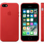 Originálny kožený kryt pre Apple iPhone 5S/SE (2016) – červený