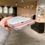 Mäkký transparentný kryt s trblietkami pre iPhone 11 - oranžový