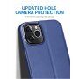 X-Level kožené flipové puzdro so stojančekom pre iPhone 12 / 12 Pro - čierne
