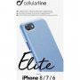 Cellularline Elite kryt z PU kože pre iPhone 6 / 7 / 8 / SE (2020/2022) - svetlomodrý