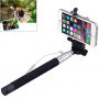 Teleskopická selfie tyč / monopod s&nbsp;drôtovou spúšťou pre iPhone - dĺžka 101,4 cm - čierna