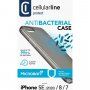 Cellularline Antimicrob antimikrobiálny kryt z mäkkého plastu pre iPhone 7 / 8 / SE (2020/2022) - čierny