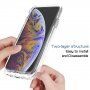 Nárazuvzdorné dvojfarebné transparentné puzdro pre iPhone XS Max - čierne
