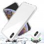 Nárazuvzdorné dvojfarebné transparentné puzdro pre iPhone XS Max - čierne