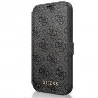 Guess 4G Book flipové puzdro pre iPhone 12 Pro Max - sivé