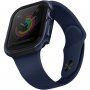 Uniq Valencia kovové puzdro pre Apple Watch 44mm - modré