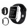 Silikónový remienok s kratšou a dlhšou prackou pre Apple Watch Ultra 49mm / 46mm / 45mm / 44mm / 42mm - čierny