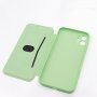 Flipové silikónové puzdro s kapsou na kartu pre iPhone 11 Pro Max - žlté