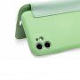 Flipové silikónové puzdro s kapsou na kartu pre iPhone 11 Pro Max - žlté