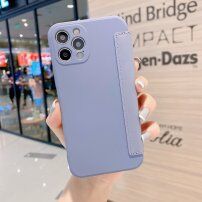 Peňaženkové puzdro zo silikónu a PU kože pre iPhone 12 Pro Max - modrosivé